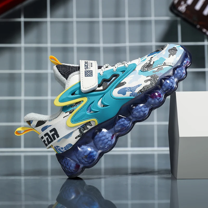 Girls Shoes Winter Plush Warm Sole Children's Sports Running Cotton Shoes Leather Surface Waterproof and Anti-skid Boy's Shoes