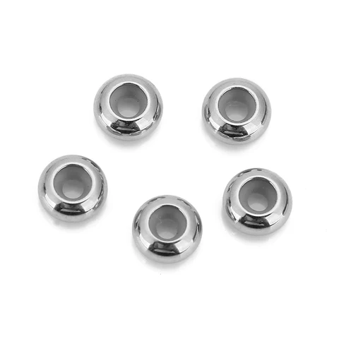 20 шт. Бусины-разделители из нержавеющей стали 8 мм 10 мм