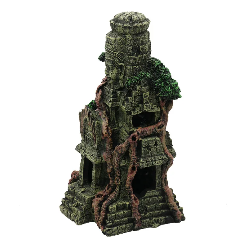 Аквариумный Ландшафтный камбоджийский храм будды статуи укрытия для рыб