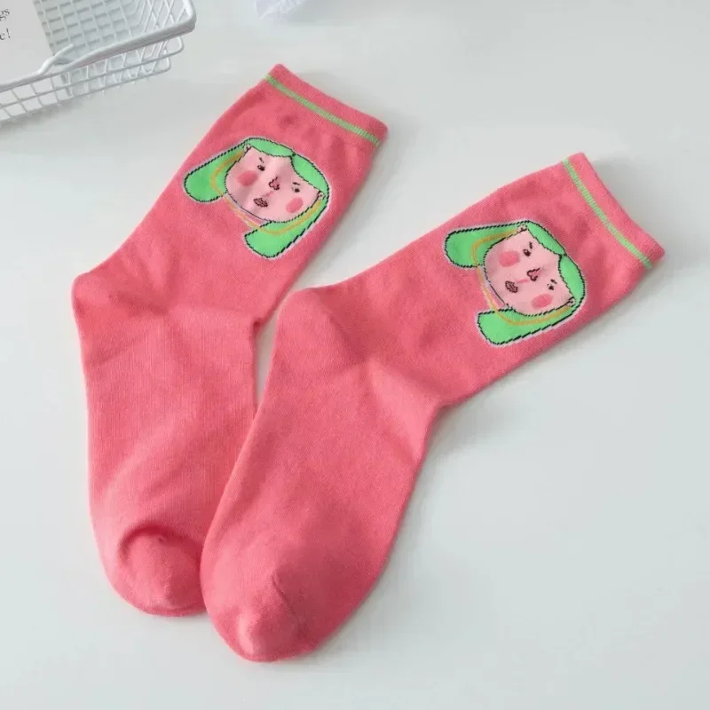 Носки унисекс в стиле Харадзюку с героями мультфильмов женские индивидуальные