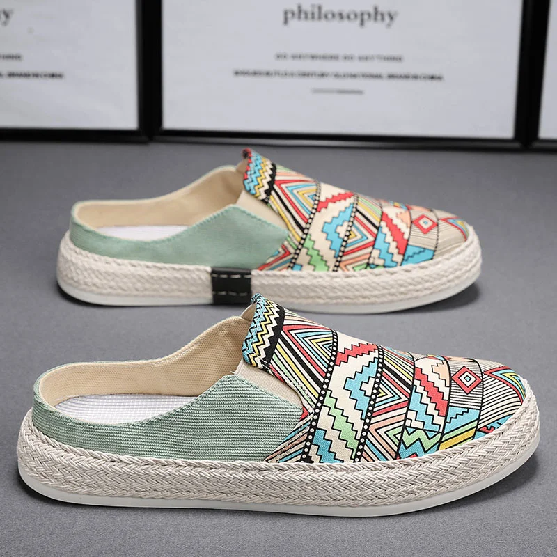 

2023 Non-slip Fashion Slippers Casual Shoes Slip On For Men Mules Tenis Loafers Flat Sneakers Driving Footwear Zapatos Hombre