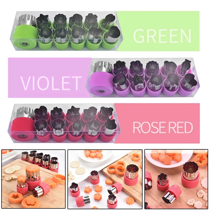 12 шт. форма из нержавеющей стали в виде цветов