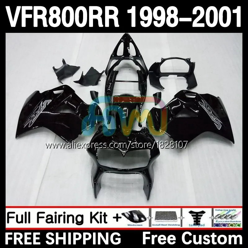 

Fairing For HONDA Interceptor VFR800RR VFR 800RR 800 28No.6 VFR800 RR 98 99 00 01 VFR-800 1998 1999 Gloss Black 2000 2001 Body