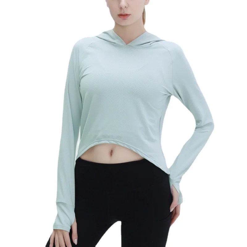 

Long Sleeve Yoga Shirts Women Breathable Quick Dry Yoga Top Running Sport Hoodies Workout Top Fitness Training Shirts Activewear