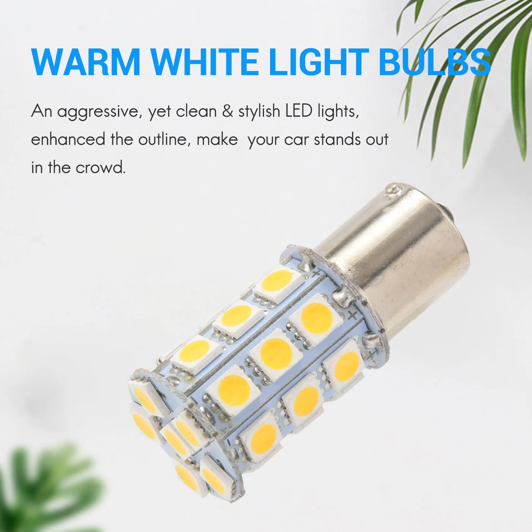 

10X Warm White 27 SMD LED 1156 1141 1003 RV Camper Trailer Interior Light Bulbs