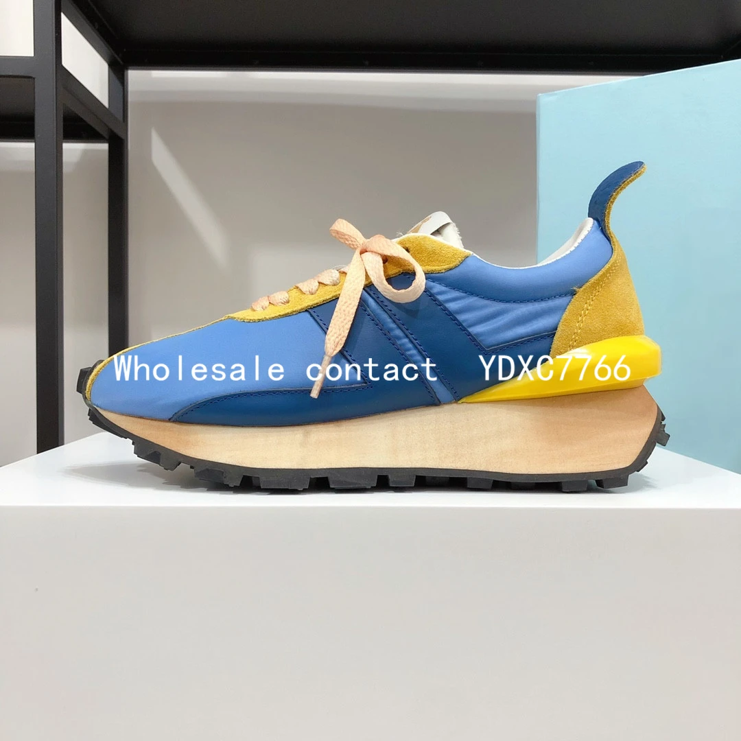 New couple leisure sports shoes women's 2022 spring and summer thick bottom increased Korean lace up gym running shoes platform