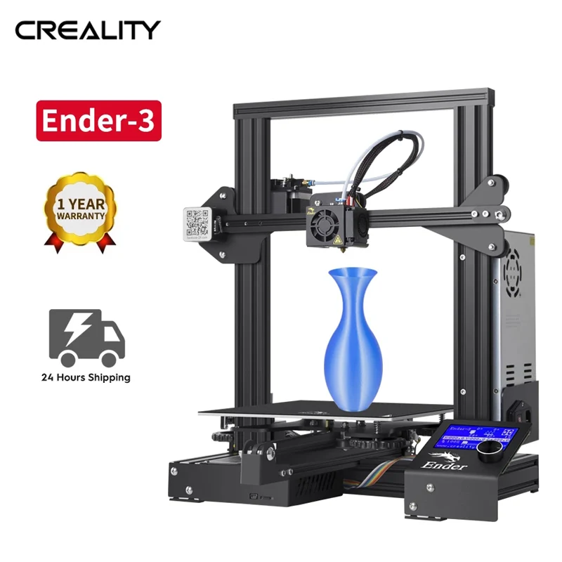

3D-принтер Creality Ender 3, принтер с полностью открытым исходным кодом и продолжением печати, полностью металлическая рама, функция печати «сдела...
