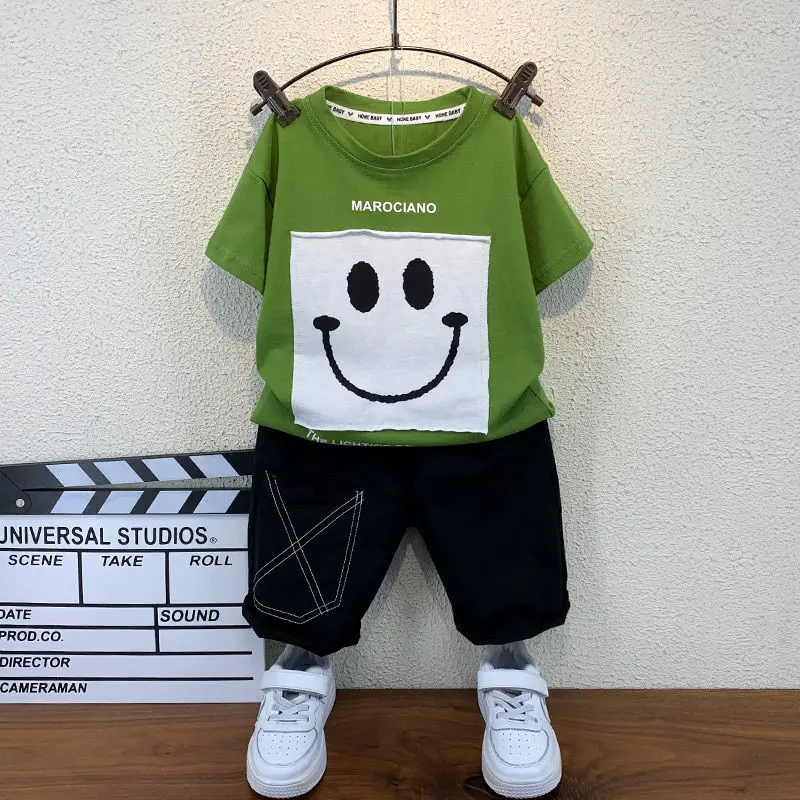 

Children Boys short Fashion T-Shirts Set Summer Boy Clothes Suit Tees+Pants 2pcs Kids Casual Clothes 2-12 years