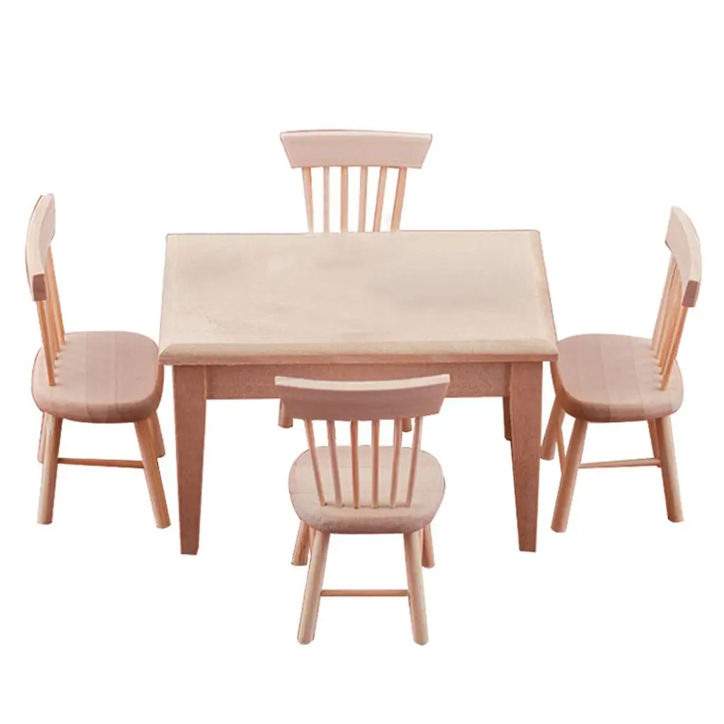 

Dolls House Miniature Dining Chairs Sets Life Living Ornaments Living