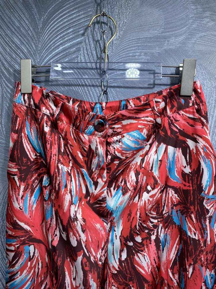 DLDENGHAN осенний костюм с принтом женский V-образный вырез фото + длинные брюки