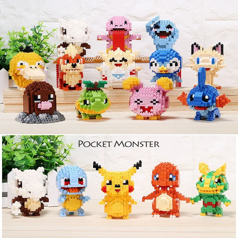 

Building Blocks Pokémon Pikachu Tiny Particles Assembling Toys Pokemon Ball Puzzle Christmas Gift Anime Children's Handmade Toys