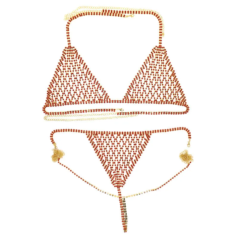 Евро-американская цепочка для тела роскошная сетка женское бикини нагрудная