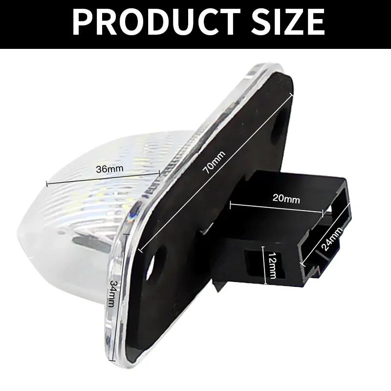 2xДля VW Passat B5 B6 Светодиодная подсветка номерного знака для Transporter T4 1990-2003 гг. без