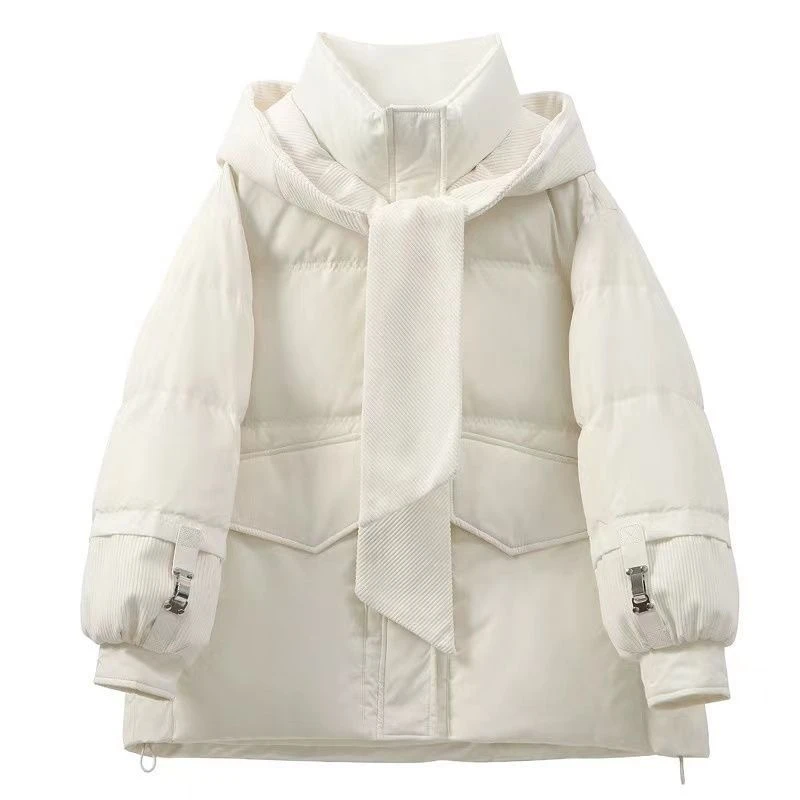 

Женская зимняя короткая куртка с капюшоном, большие размеры