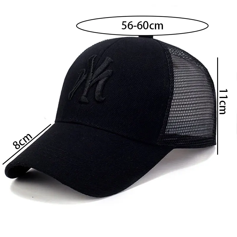 Solid Color Hat Summer Outdoor Sports Men's Baseball Cap Sun Hat Fashion Peaked Cap Ladies Breathable Sunscreen Mesh Cap
