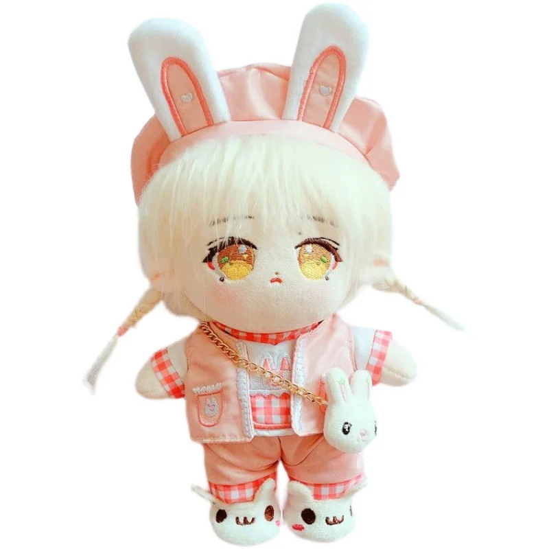 

20cm Baby Doll clothes Plush Doll's Vest hat suit Toy Dolls Accessories our generation Korea Kpop EXO idol Dolls