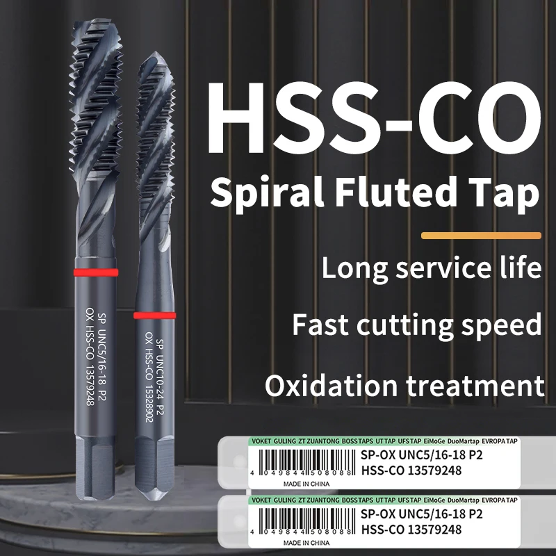 

Метчики ZUANTONG HSS-CO UNC UNF 4-40 6-32 8-32 10-24 1/4 3/8