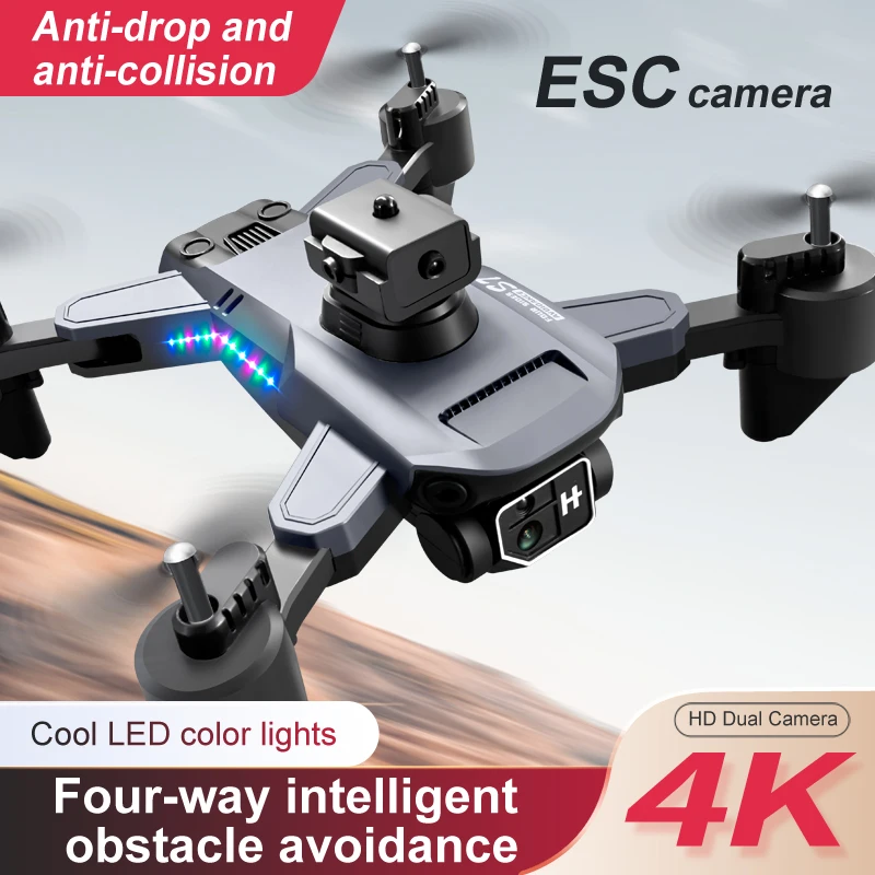 

S7 Pro Mini Drone 4K HD Dual Camera Obstacle Avoidance Wifi FPV 2.4G With Airplane Folding Quadcopter RC Helicopter Toy Gifts