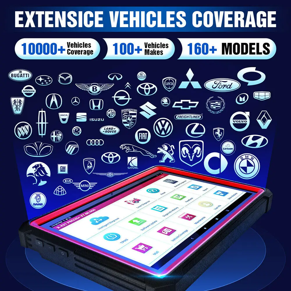 LAUNCH X431 PRO3S Plus 10.1' Car Diagnostic Tools Auto OBD2 OBD Full System Scanner TPMS ECU Coding Active Test pk PRO V |