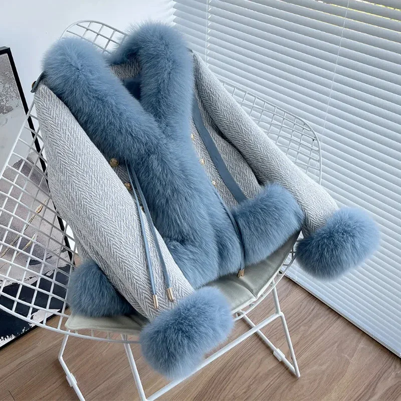 Fur Coat Women's 2022 Autumn Winter New Temperament Ladies Imitation Fox Fur Thickened Warm Plush Fashion Coats Female LT21