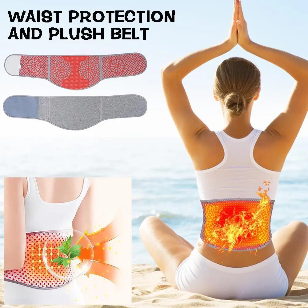 

New Bamboo Charcoal Thermal Plush Waist Warmer Underwear Lumbar Warm Belt Cozy Body Protector Health Support Abdominal Care W9Z6