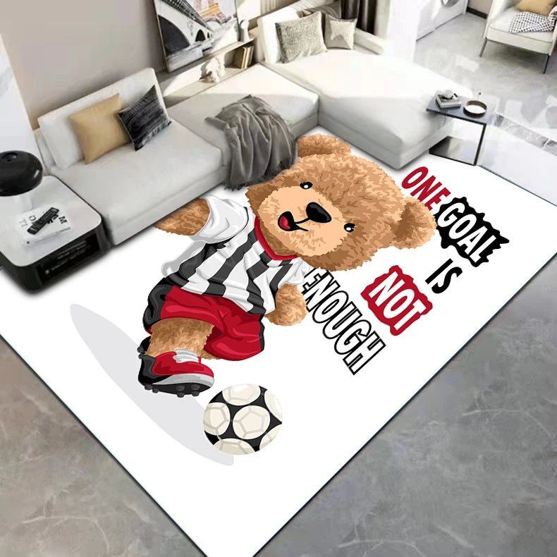 

Little Bear Carpet for Living Room,Soft flannel rug for bedroom ,Anti-Slip BATHROOM mat, baby play mat, anime rug decoracion