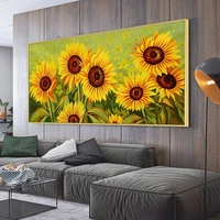 flower 5d full diamond painting kit sunflower cross stitch handmade painting living room home decor wall painting