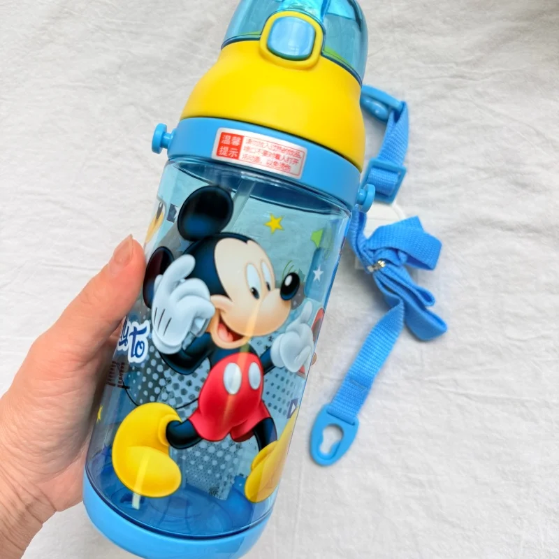 Детская бутылочка-поильник Disney с мультяшными персонажами Микки Маус, Минни Маус и Принцессами, с трубочкой, для школьников, милая бутылка для воды (art.: 3920daed0d98e) - 3920daed0d98e