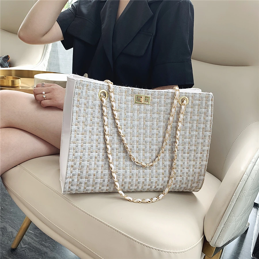

Luxury Designer Pu Leather Chain Women Shoulder Bag High Quality Large Capacity Ladies Crossbody Bags For Women Messenger Bags