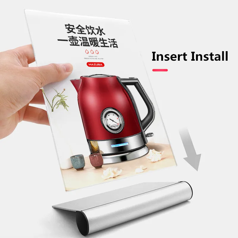 Алюминиевый L-образный акриловый держатель для вывесок A6 10x1 5 см заметок ценники