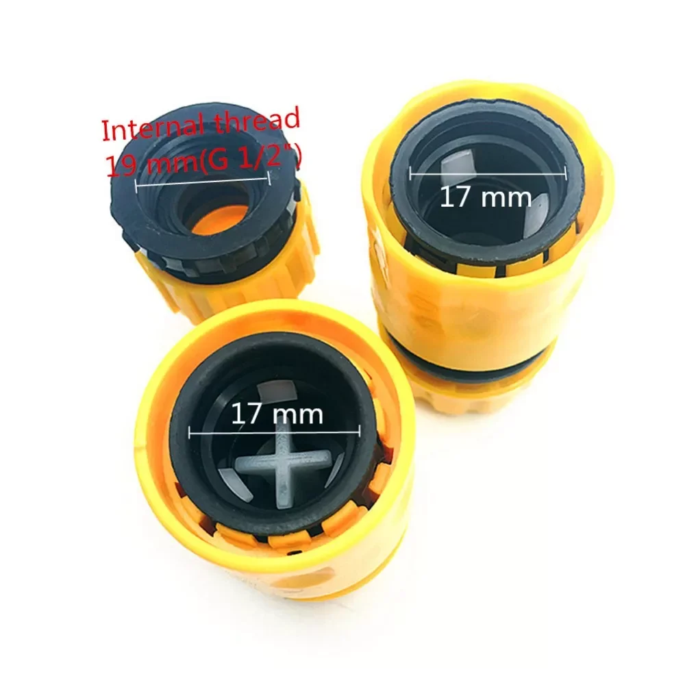 

Set 3pcs Garden Water Pipe Connectors Kits Waterstop Connector Quick Connector 1/2" To 3/4" Inner Thread Connection Jo