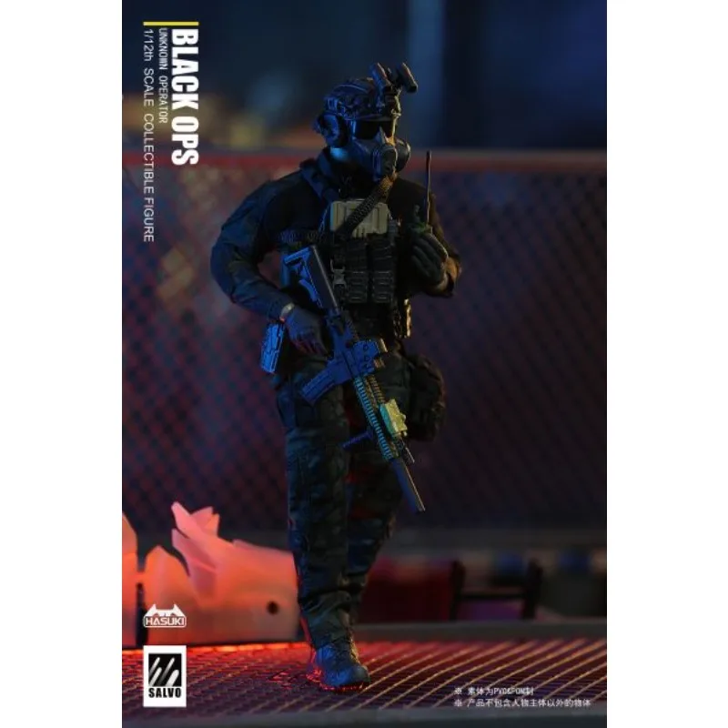 Фото Прямая доставка на складе HASUKI Original SALVO Series black ops Аниме Фигурка 1\12 Куклы Модель Игрушки Модель Подарки для мальчиков №4