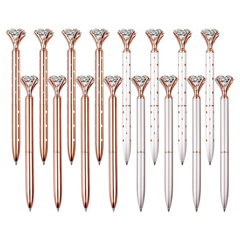 

Diamond Pens Cute Metal Bling Diamond Pens With Black Ink Office Supply Gifts Pens For Christmas (4 Colors )