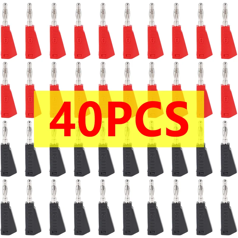 

40 шт., сильноточный сложенный изоляционный пластиковый корпус, промышленные медные штекеры типа «банан», 4 мм для тестового разъема мультиметра