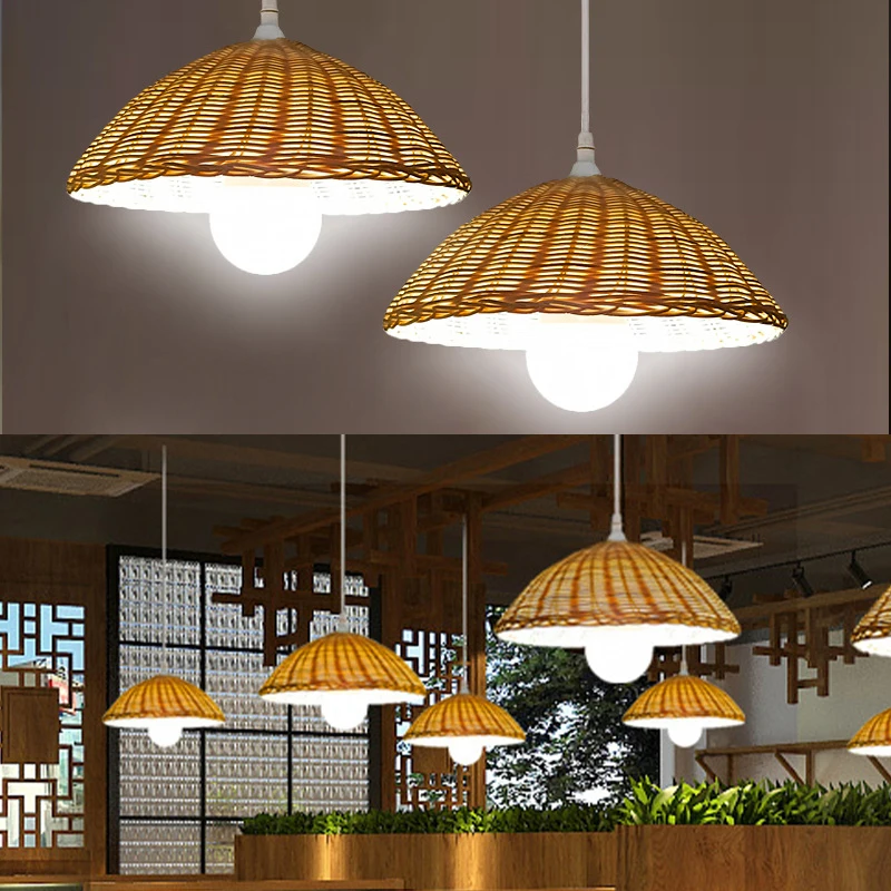 

1Pc B&B Dining Table Art Tea Room Chandelier Lampshade Rattan Creative Personalised Rustic