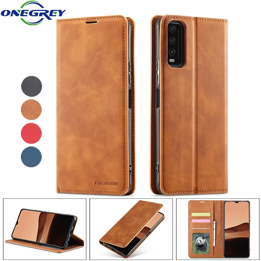 Flip Wallet Leather Phone Bags Case For VIVO Y12 Y15 Y17 Y3 Y20 Y11 Y30 S Y20A Y20G Y20i Card Slots Shock Magnetic Cover Coque