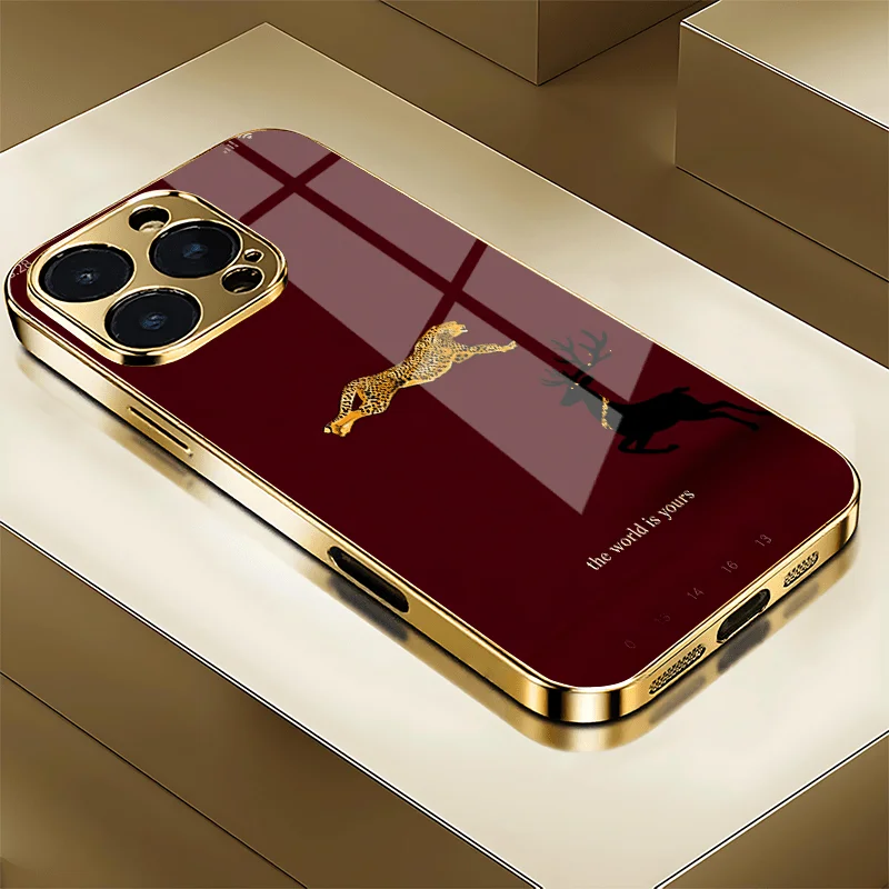Чехол для телефона Jinbao Black Deer Wine Red для iPhone 17 16 15 14 13 12 11 ProMaxPlus в качестве ударопрочной задней крышки. (art.: 3920dced8904e) - 3920dced8904e