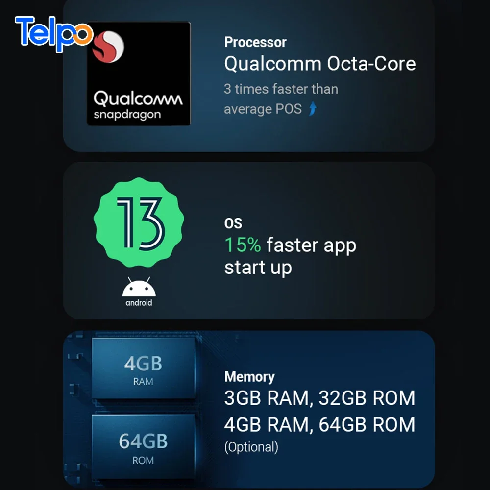 Telpo M10 Restauracja Pulpit Till Point Of Sale Payment Hardware Android POS-машина