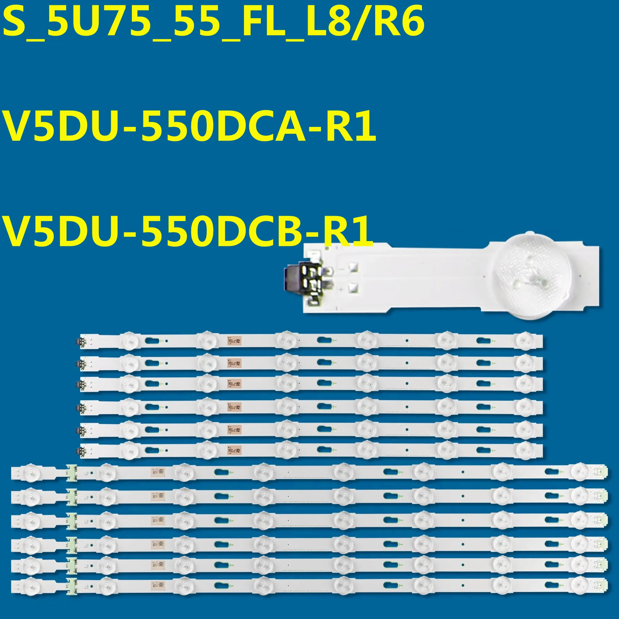 Светодиодная лента 12 шт. для LM41-00136A LM41-00135A UA55KU7351 UA55KU7350 UE55JU6610 UE55JU6440 UE55JU6075 UE55KU6000 UN55KU6300 (art.: 3920cd84e4844) - 3920cd84e4844