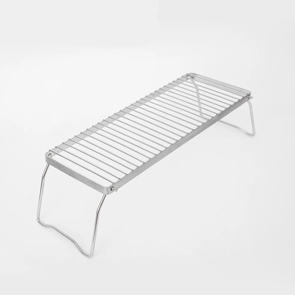 

Stainless Steel Stove Head Bracket Portable Pot Grill Pan Folding Rack Grill Mesh Grill Outdoor Lengthening Extended Bracket