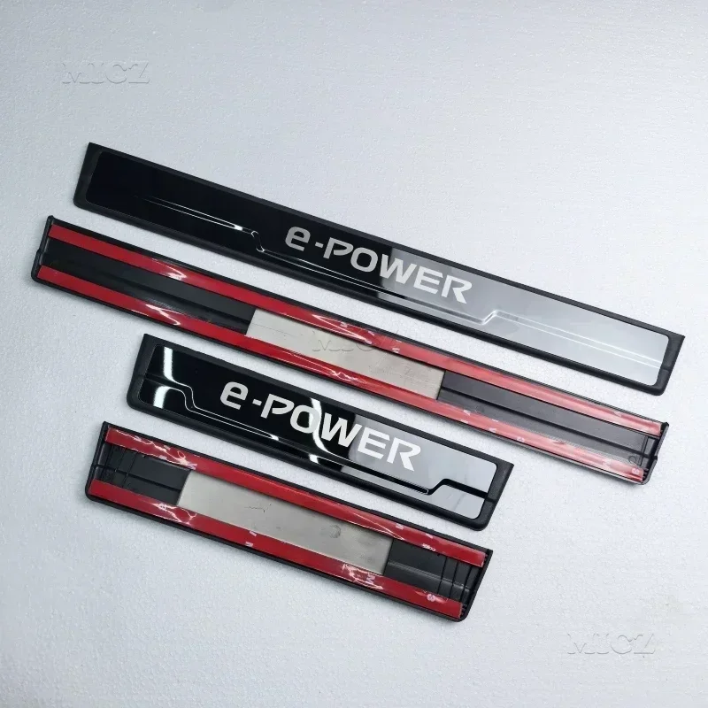 

Для Nissan X-Trail T33 Qashqai J12 E-POWER 2022-2024 порог автомобиля из нержавеющей стали, хромированная накладка на педаль, защитная накладка, Стайлинг