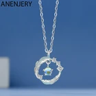 Женское Ожерелье с перьями ANENJERY, серебристая медная круглая цепочка для ключицы, вечерние ювелирные изделия, оптовая продажа