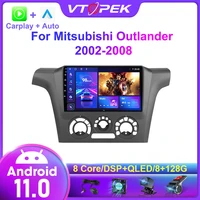 vtopek car stereo radio multimedia video player for mitsubishi outlander 1 2002 2008 navigation android 11 0 carplay head unit