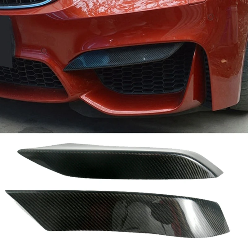 

Передний бампер из углеродного волокна для BMW M3 F82 F83 M4 2015-2018, разветвители, спойлер, противотуманная фара, отделка крышки