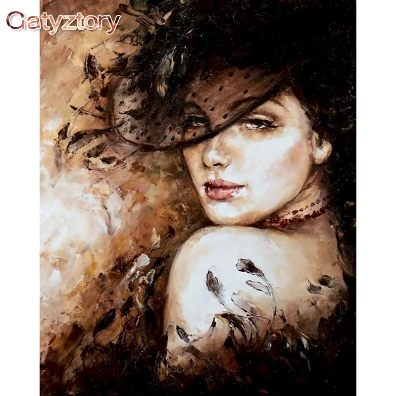 

GATYZTORY 60x75cm DIY Oil Painting By Numbers On Canvas Dancer Frameless Paint By Numbers Figure Digital Painting Home Decor