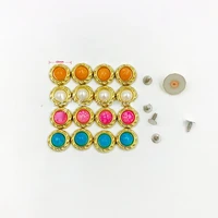 factory direct phnom penh plastic semi circle pearl rivet accessories with luggage accessories