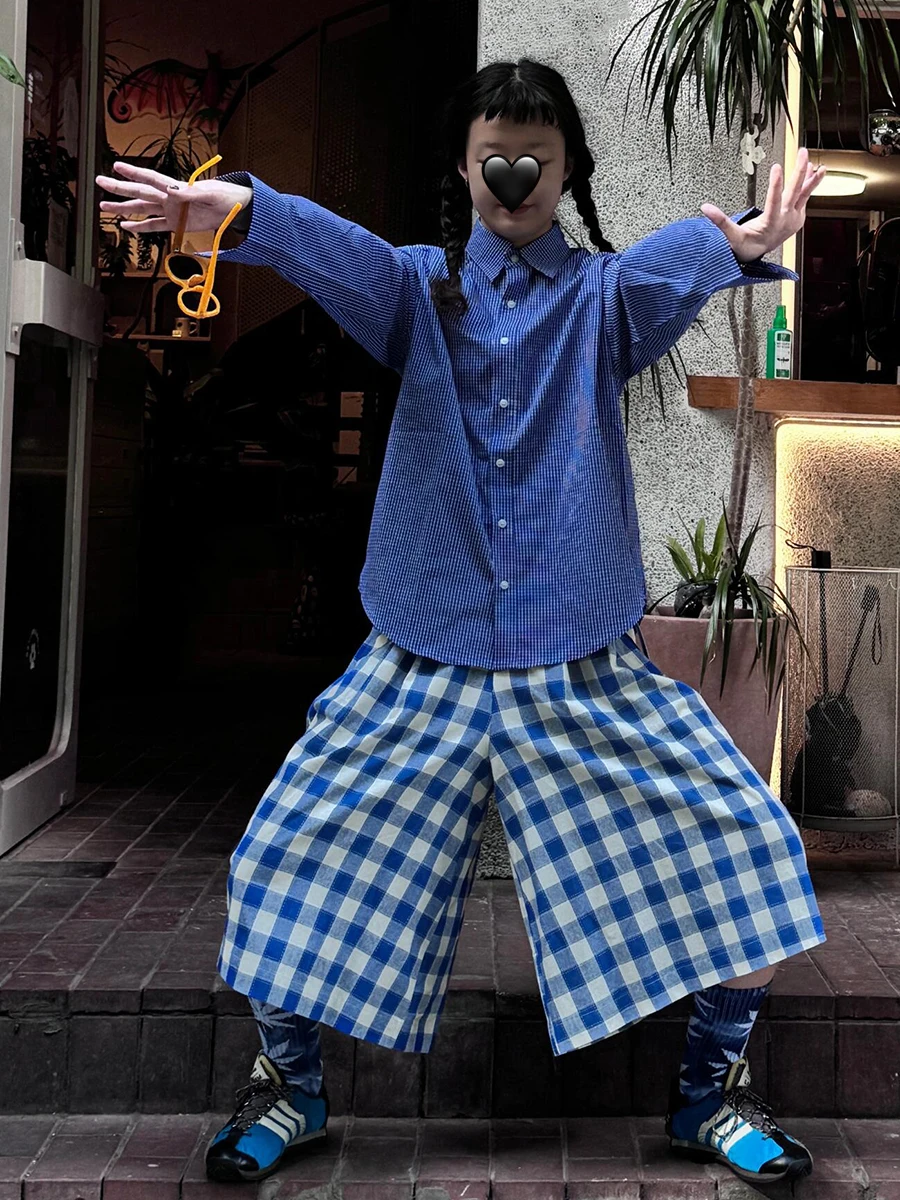 Женские винтажные клетчатые мешковатые шорты REDDACHiC хлопковые свободные короткие