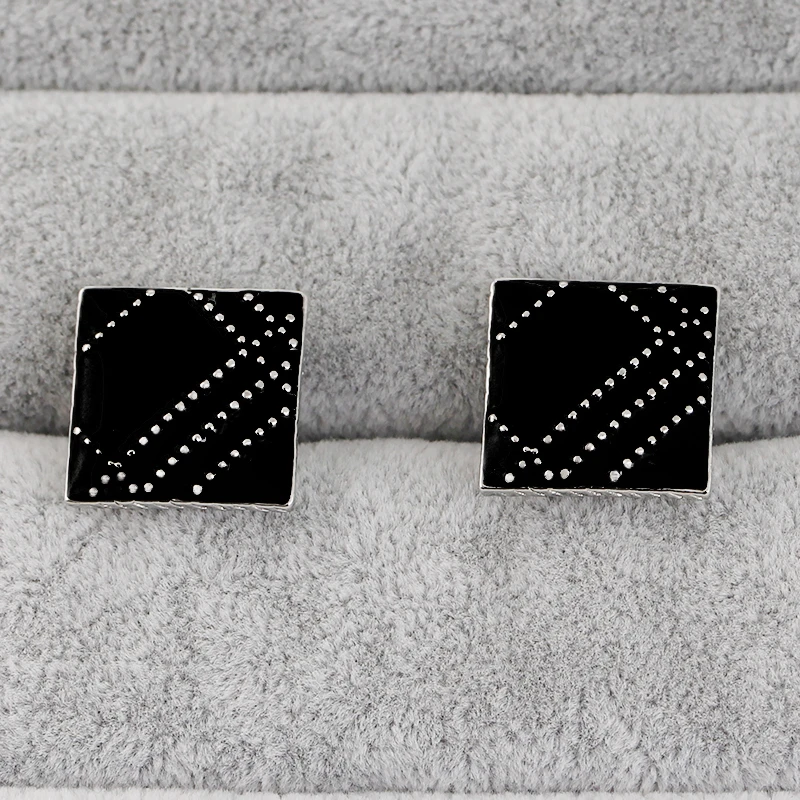 Нестандартные Запонки серебристые черные плиссированные мужские французские рубашки запонки из карбонового волокна Свадебная деловая Вечеринка Подарочные сетчатые пуговицы