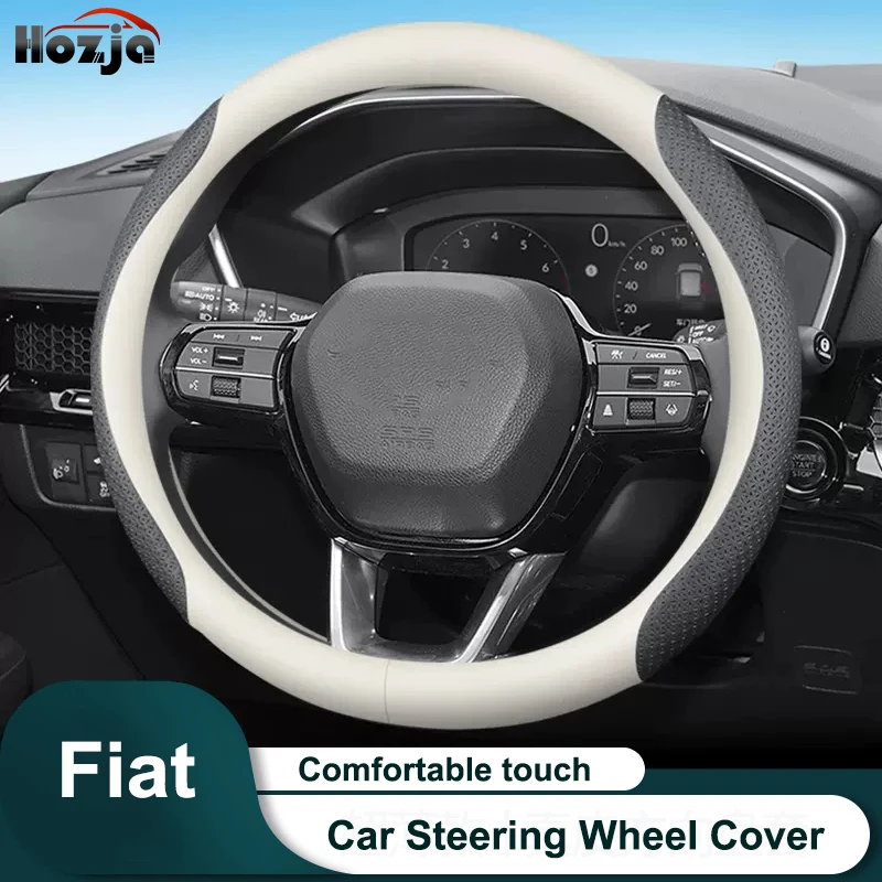 

For Fiat 500 500C 500X 500L 500E Strrada stilo Mobi 2020-2023 Steering Wheel Cover Breathable Anti Slip Leather Car Accessories