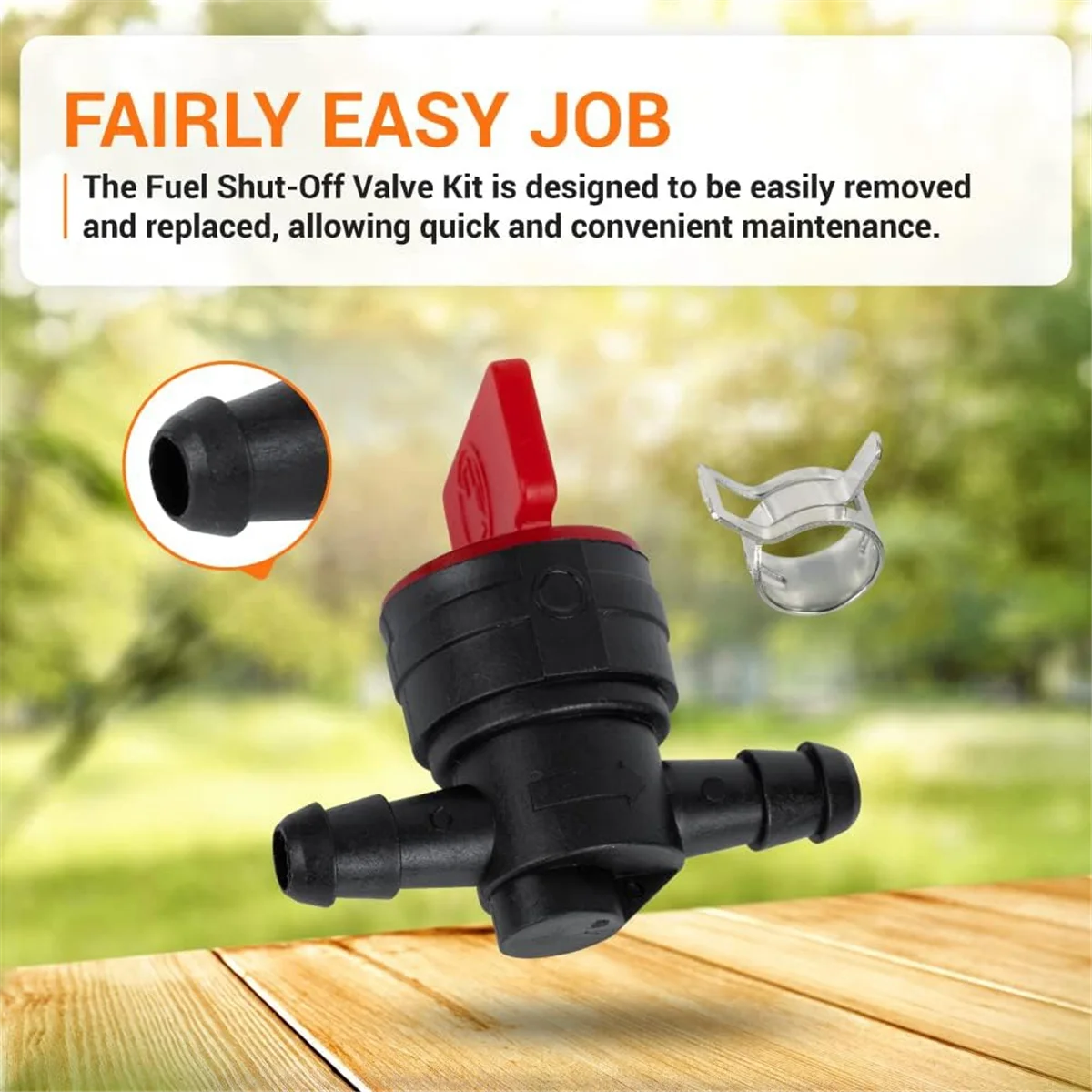 5шт. 494768 698183 Запорный клапан топлива с зажимом для газонокосилочного трактора Briggs